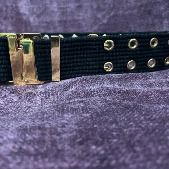 Gucci Canvas Belt with Gold Hardware size 90 main image 6